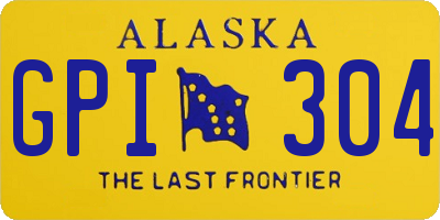 AK license plate GPI304