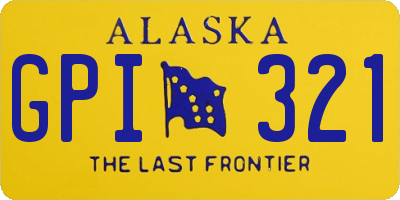 AK license plate GPI321