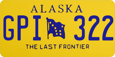 AK license plate GPI322