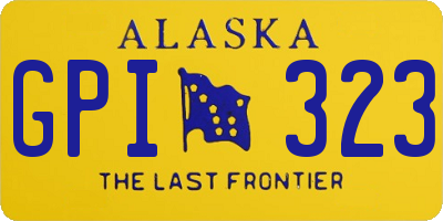 AK license plate GPI323