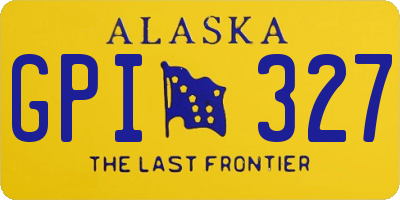 AK license plate GPI327