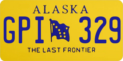 AK license plate GPI329