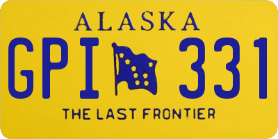 AK license plate GPI331