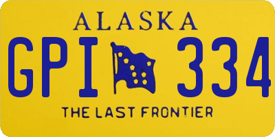 AK license plate GPI334