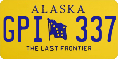 AK license plate GPI337