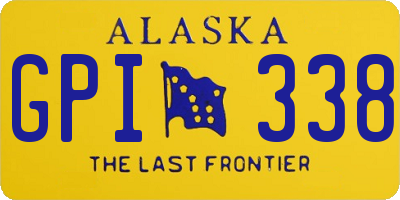 AK license plate GPI338
