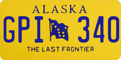 AK license plate GPI340
