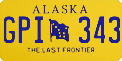 AK license plate GPI343