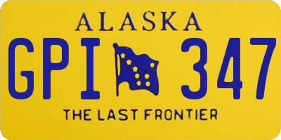 AK license plate GPI347