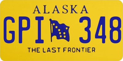 AK license plate GPI348