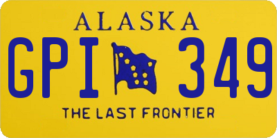 AK license plate GPI349