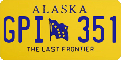 AK license plate GPI351