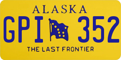 AK license plate GPI352
