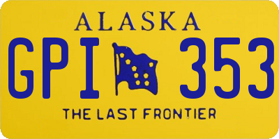 AK license plate GPI353