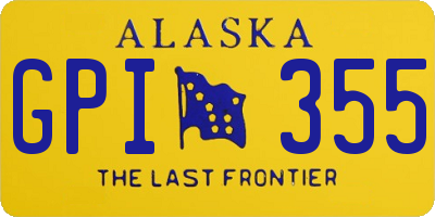 AK license plate GPI355