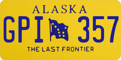 AK license plate GPI357