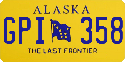 AK license plate GPI358