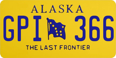 AK license plate GPI366