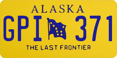 AK license plate GPI371