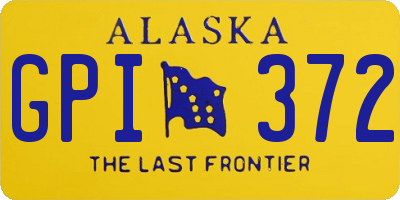 AK license plate GPI372