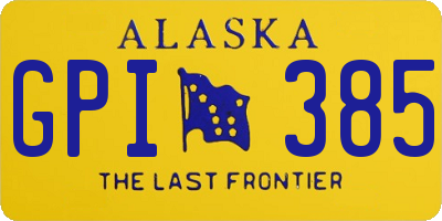 AK license plate GPI385