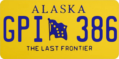 AK license plate GPI386
