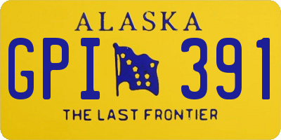 AK license plate GPI391