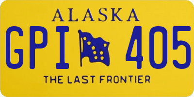 AK license plate GPI405