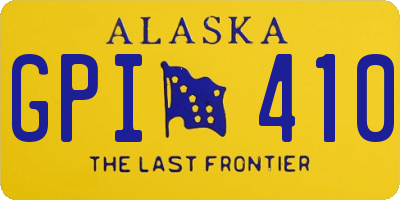 AK license plate GPI410