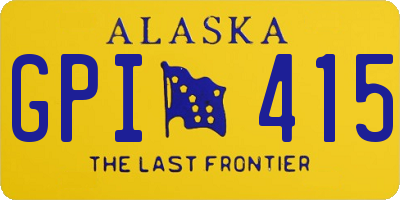 AK license plate GPI415