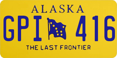 AK license plate GPI416