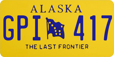 AK license plate GPI417