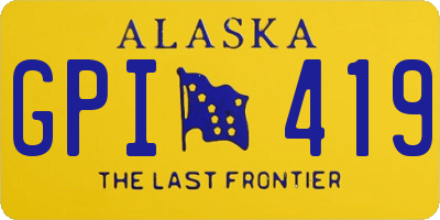 AK license plate GPI419