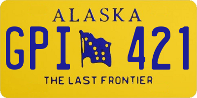 AK license plate GPI421