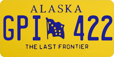 AK license plate GPI422