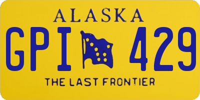AK license plate GPI429