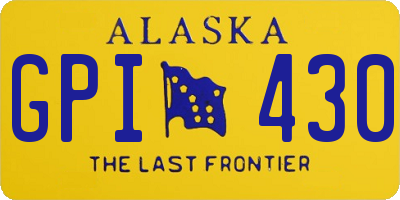 AK license plate GPI430