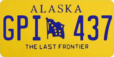 AK license plate GPI437