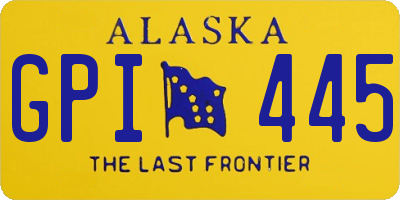 AK license plate GPI445