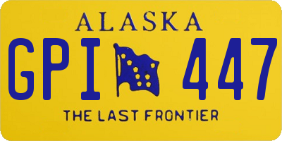 AK license plate GPI447