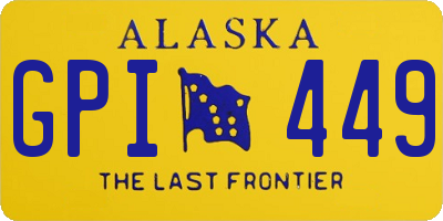AK license plate GPI449