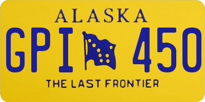AK license plate GPI450