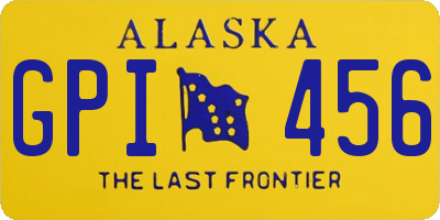 AK license plate GPI456