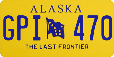 AK license plate GPI470