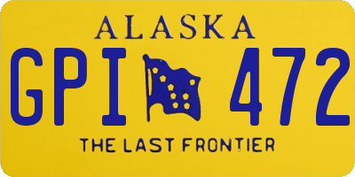 AK license plate GPI472