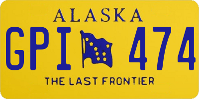 AK license plate GPI474