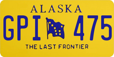 AK license plate GPI475