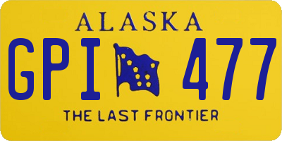 AK license plate GPI477