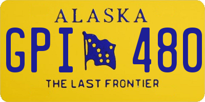 AK license plate GPI480