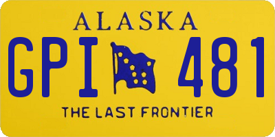 AK license plate GPI481